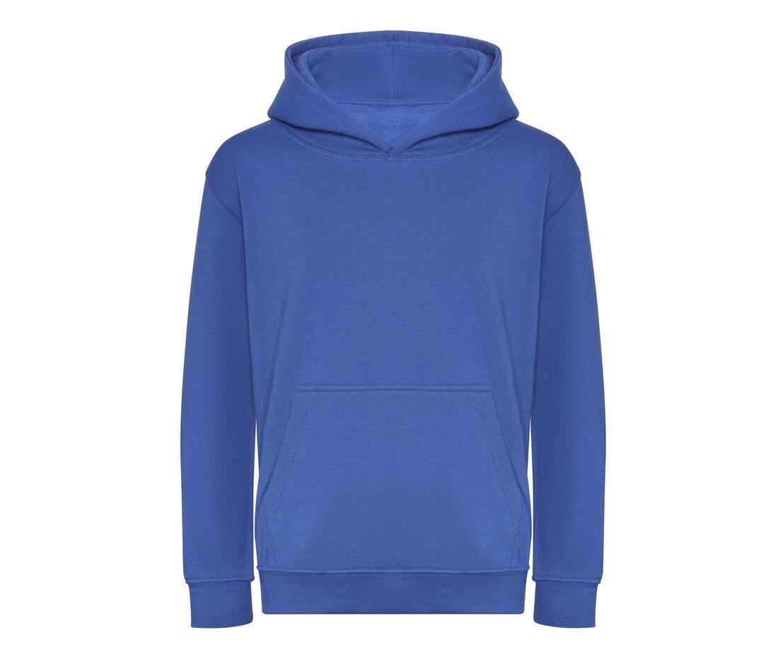 Hoodie voor kinderen duurzaam royal blauw perfect te bedrukken met logo, tekst of foto