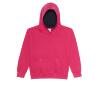 Hoodie voor kinderen met contrast kleuren roze met donkerblauw