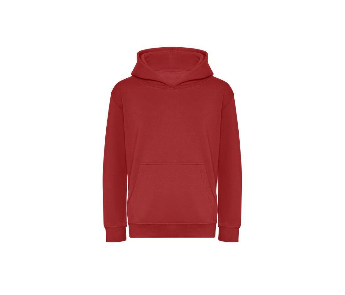 Hoodie voor kinderen vuurrood perfect te bedrukken met logo, tekst of foto