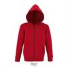 Kinder hooded sweat jacket rood personaliseer te bedrukken