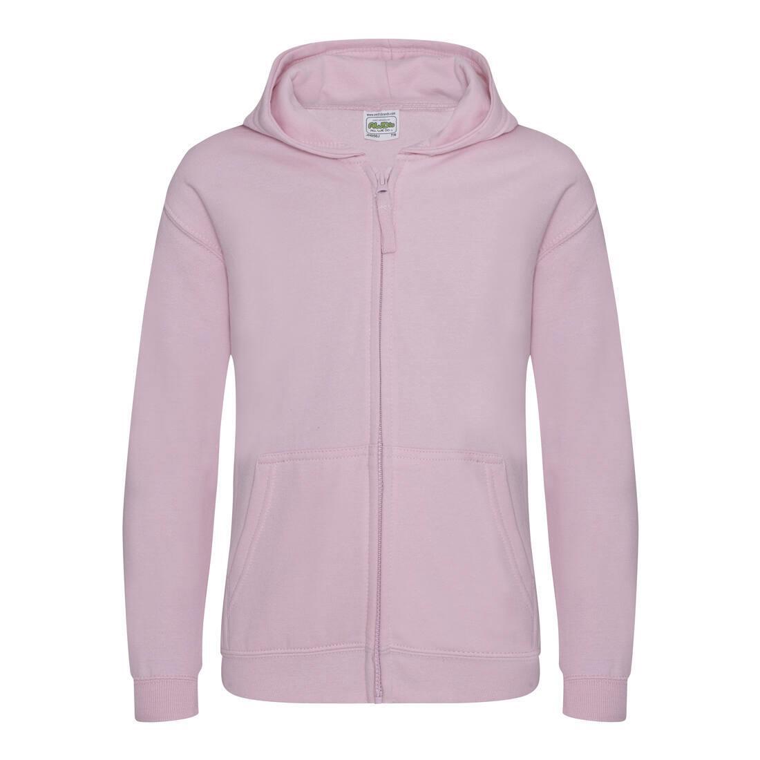 Kinder Hoodie baby pink perfect om te bedrukken met je eigen logo, tekst, of foto