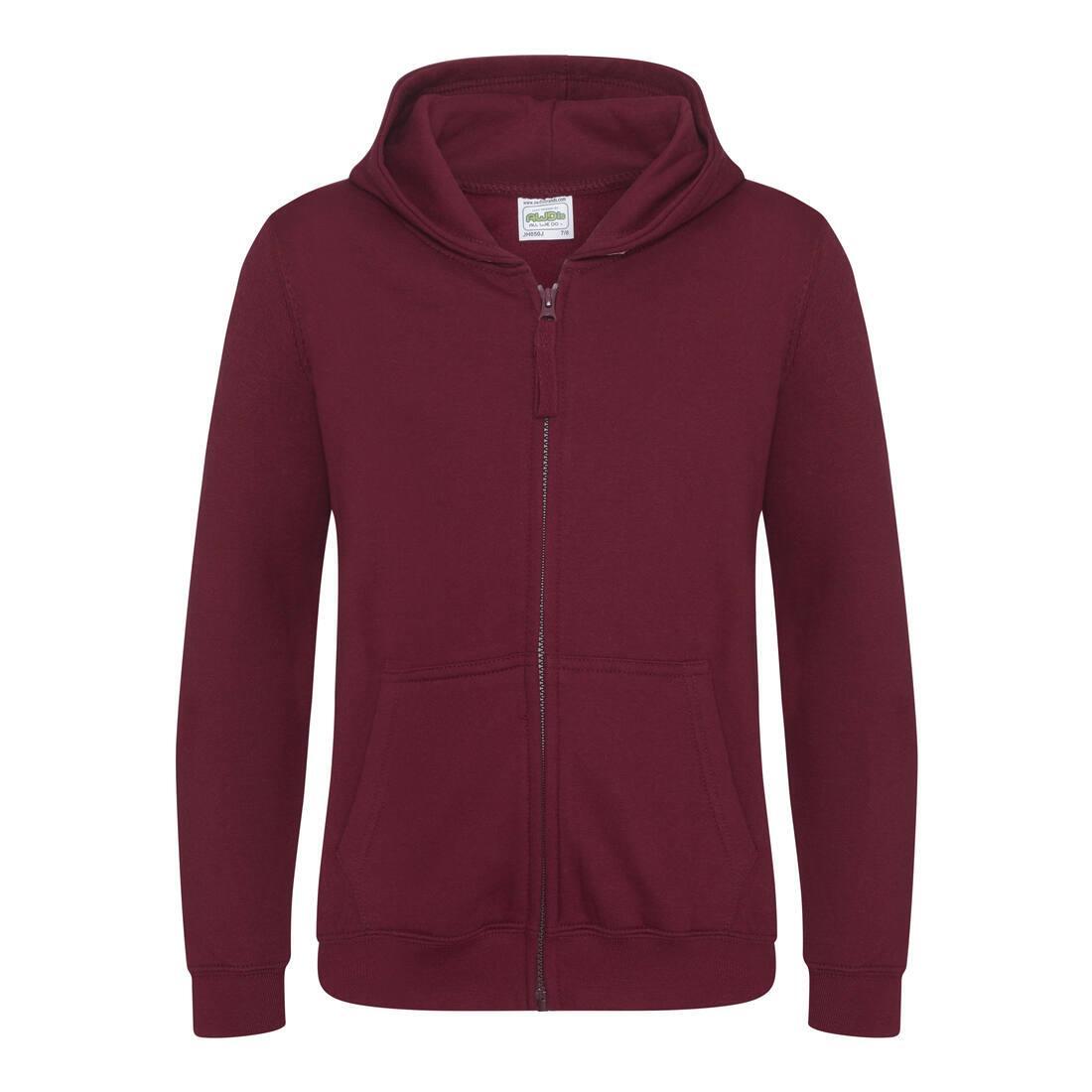 Kinder Hoodie bordeaux perfect om te bedrukken met je eigen logo, tekst, of foto