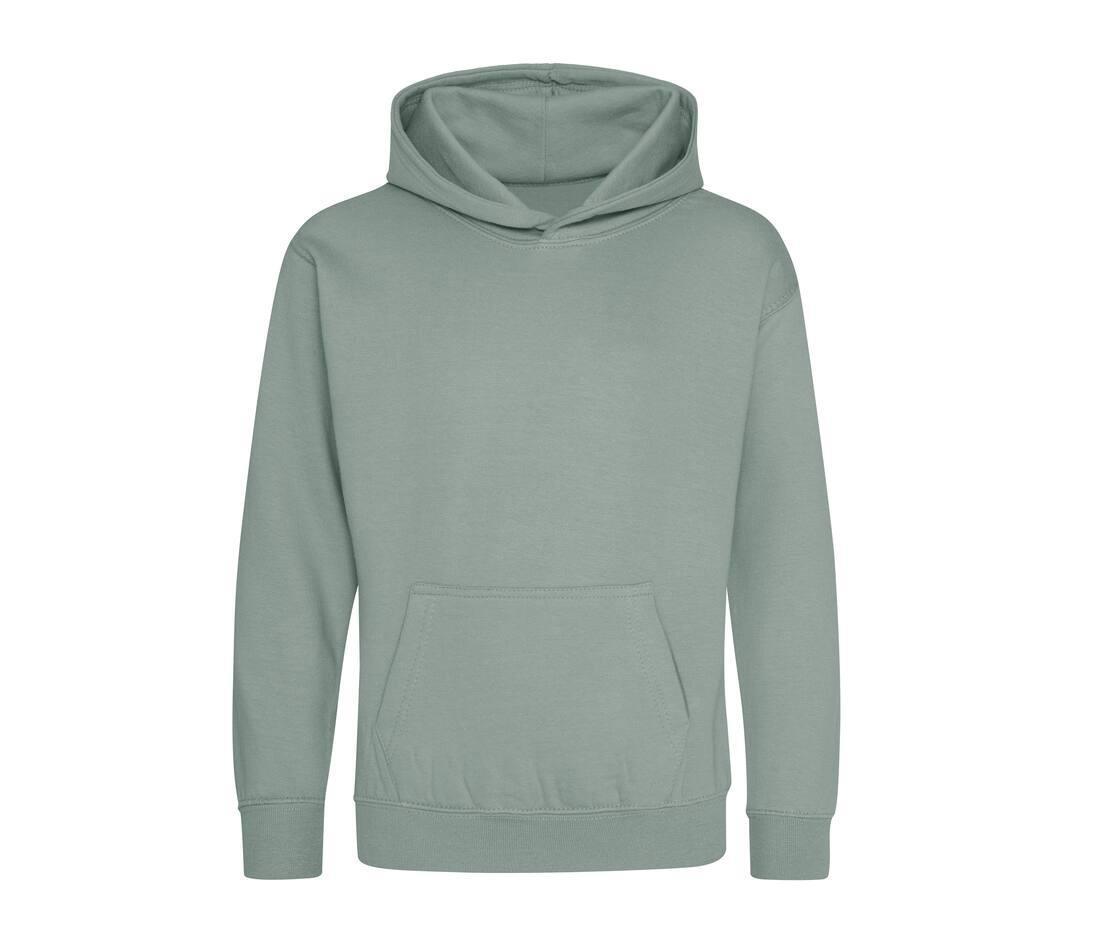 Kinder hoodie dusty green te personaliseren te bedrukken