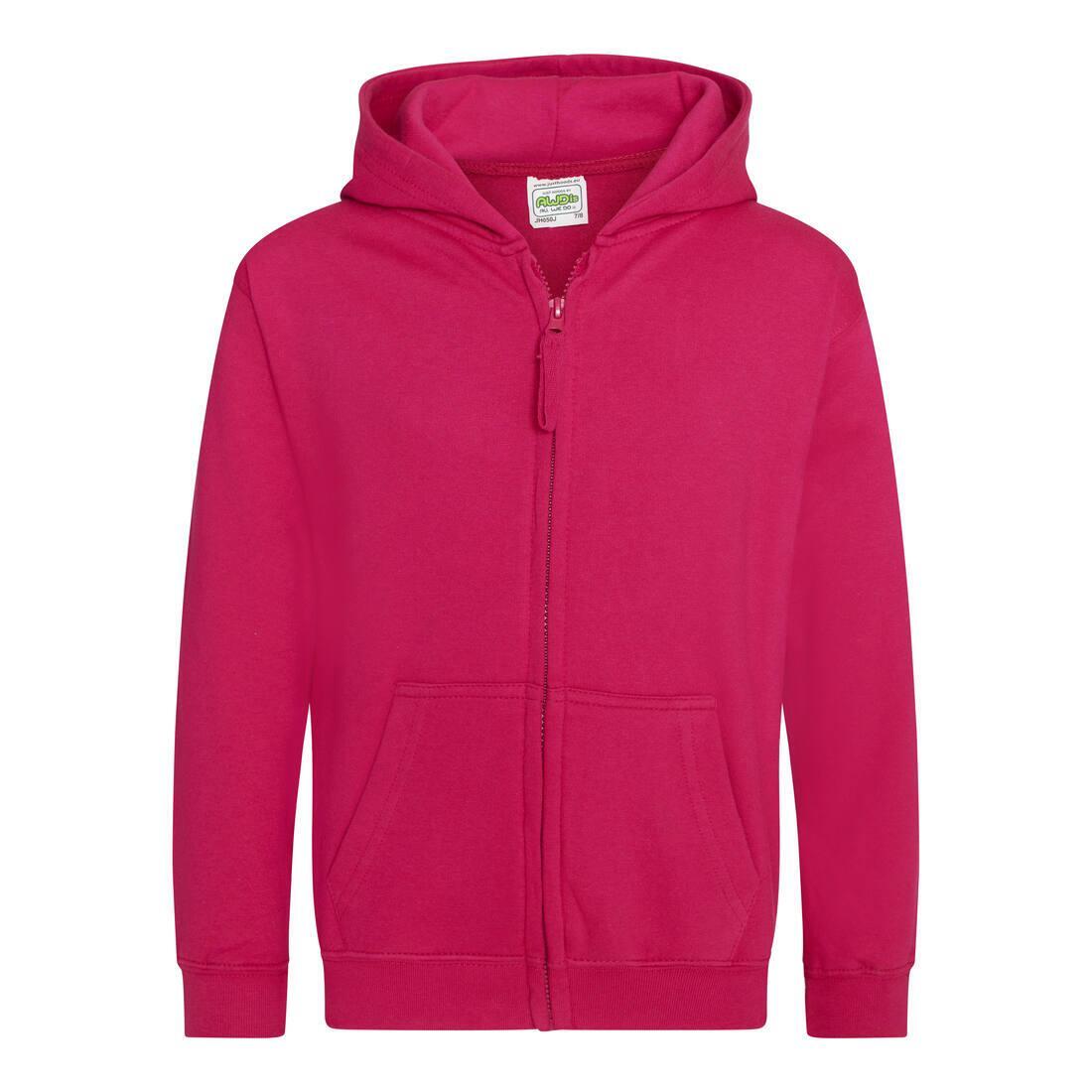 Kinder Hoodie hot pink perfect om te bedrukken met je eigen logo, tekst, of foto