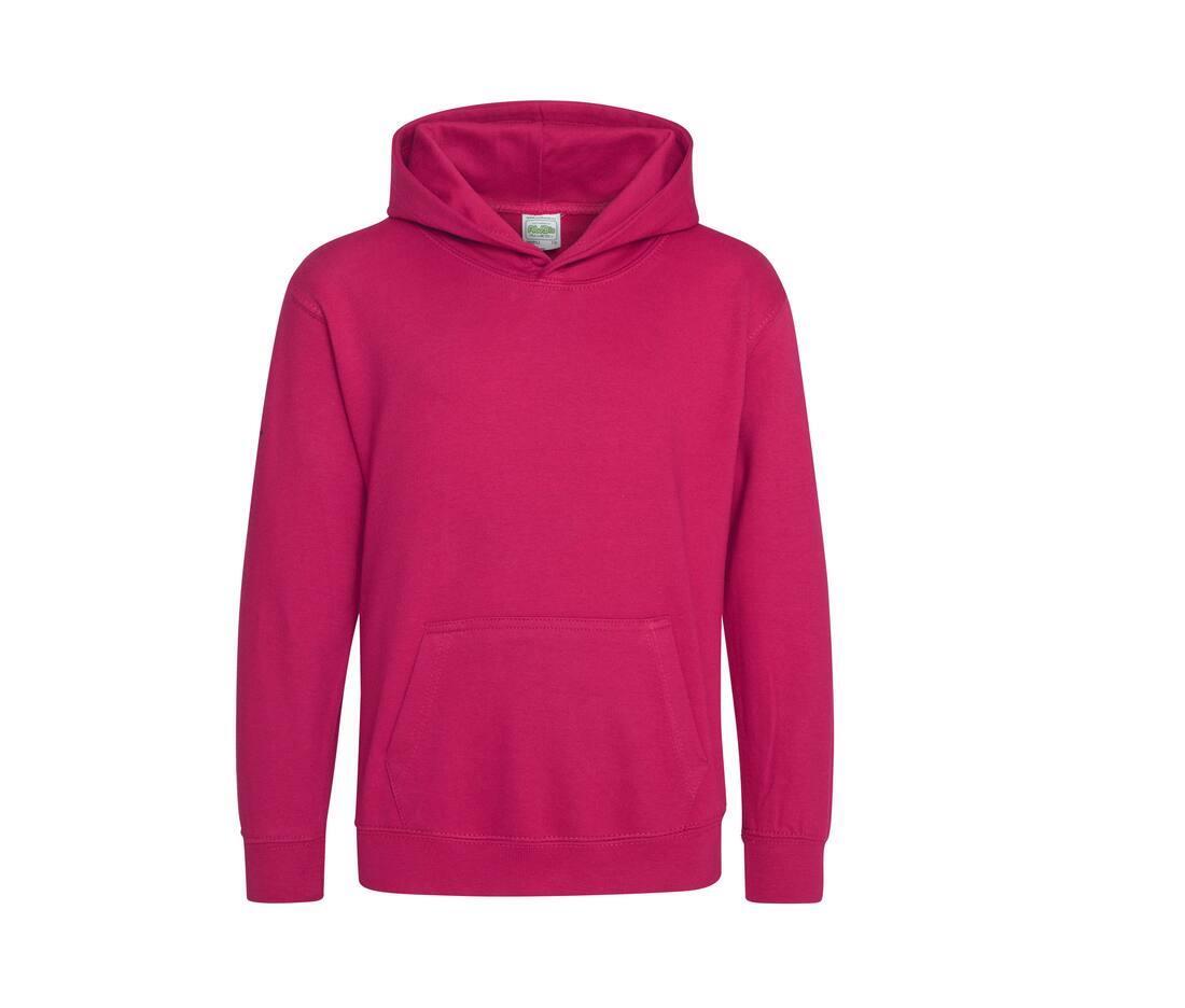 Kinder hoodie hot pink te personaliseren te bedrukken