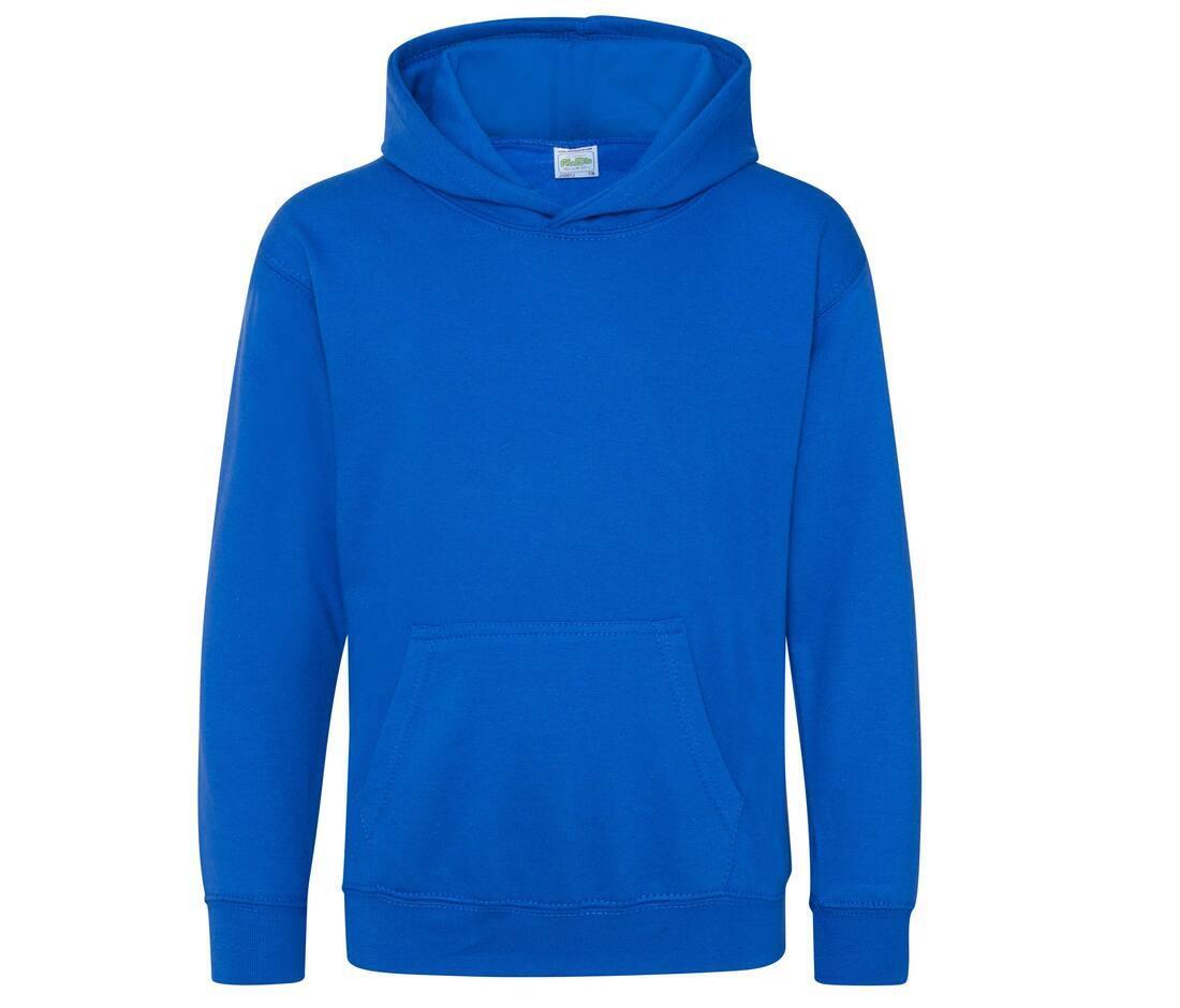 Kinder hoodie royal blauw te personaliseren te bedrukken
