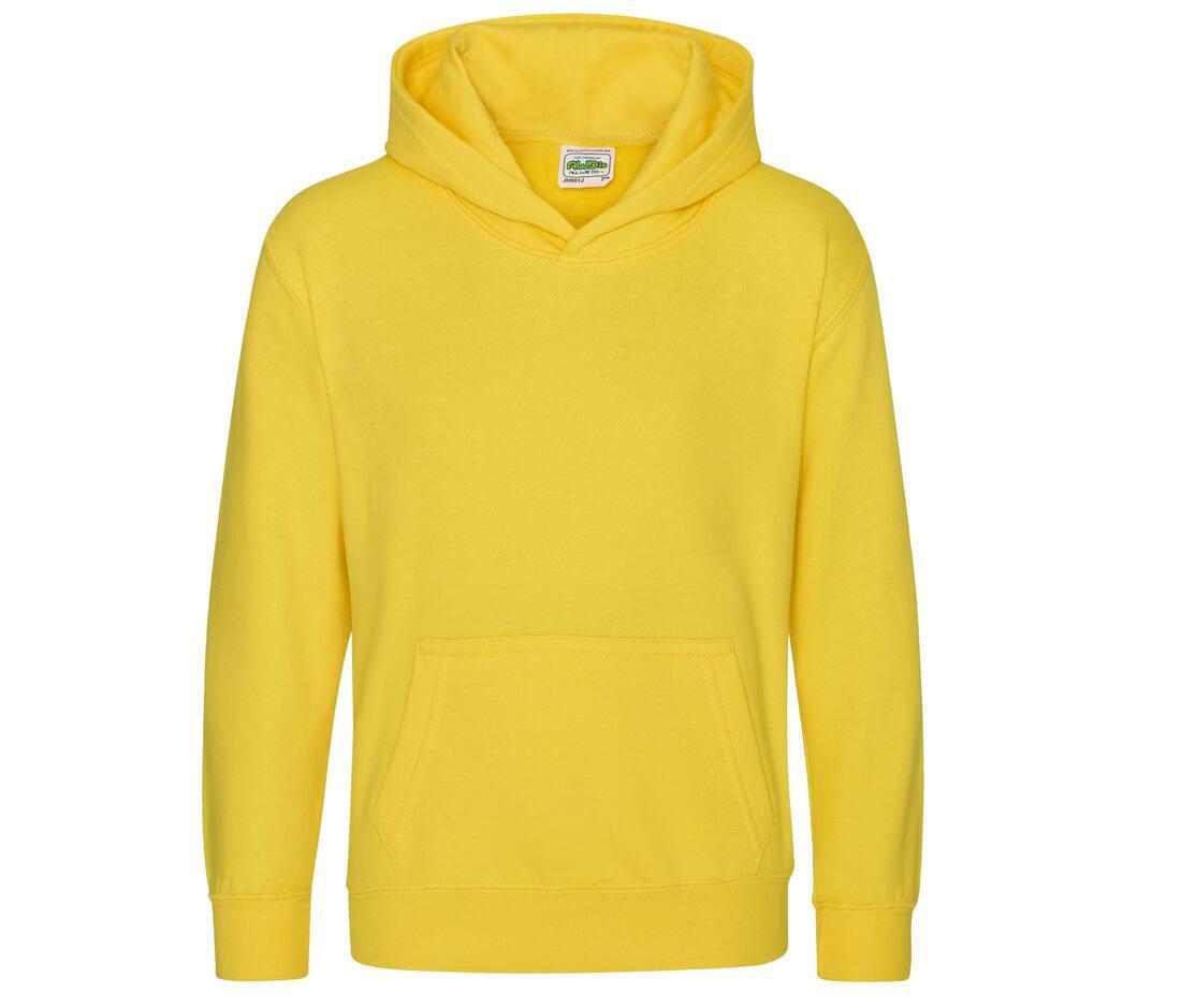 Kinder hoodie sun yellow te personaliseren te bedrukken