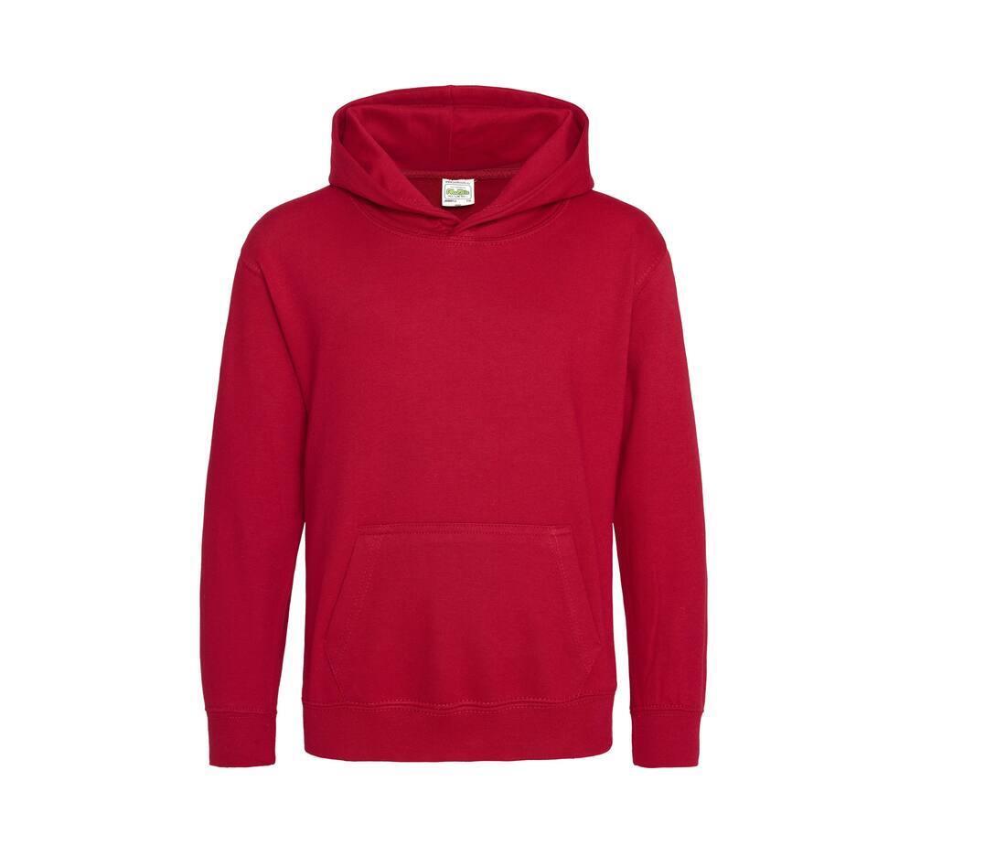 Kinder hoodie vuurrood te personaliseren te bedrukken