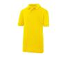 Kinder sport polo geel te personaliseren te bedrukken
