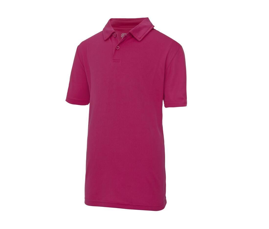 Kinder sport polo hot roze te personaliseren te bedrukken