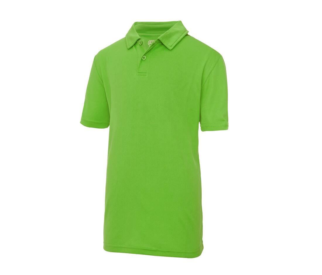 Kinder sport polo lime groen te personaliseren te bedrukken