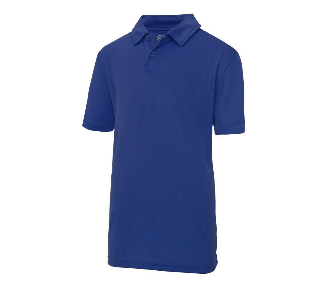 Kinder sport polo royal blauw te personaliseren te bedrukken