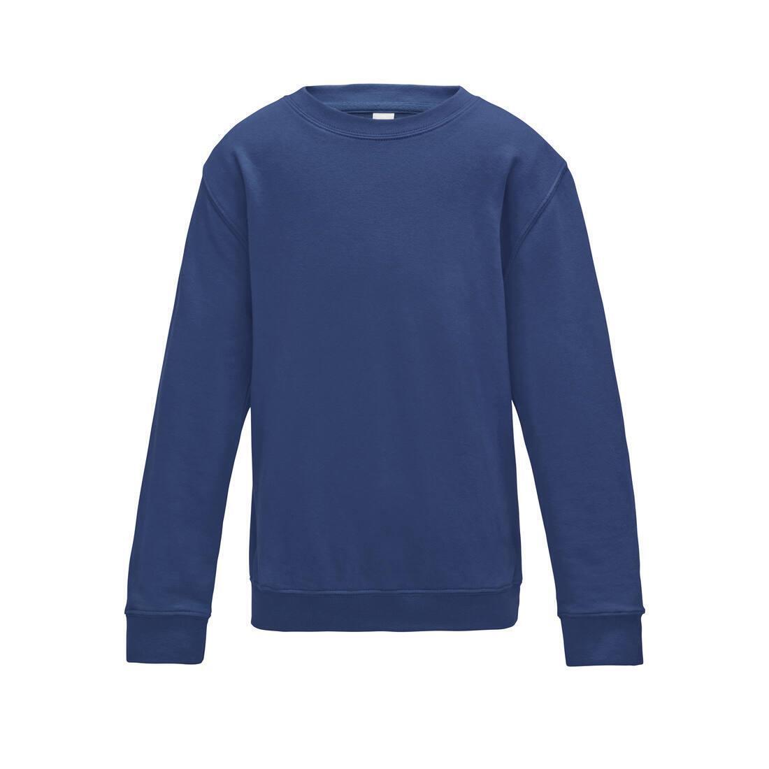 Kinder sweatshirts royal blauw personaliseer je sweatshirts