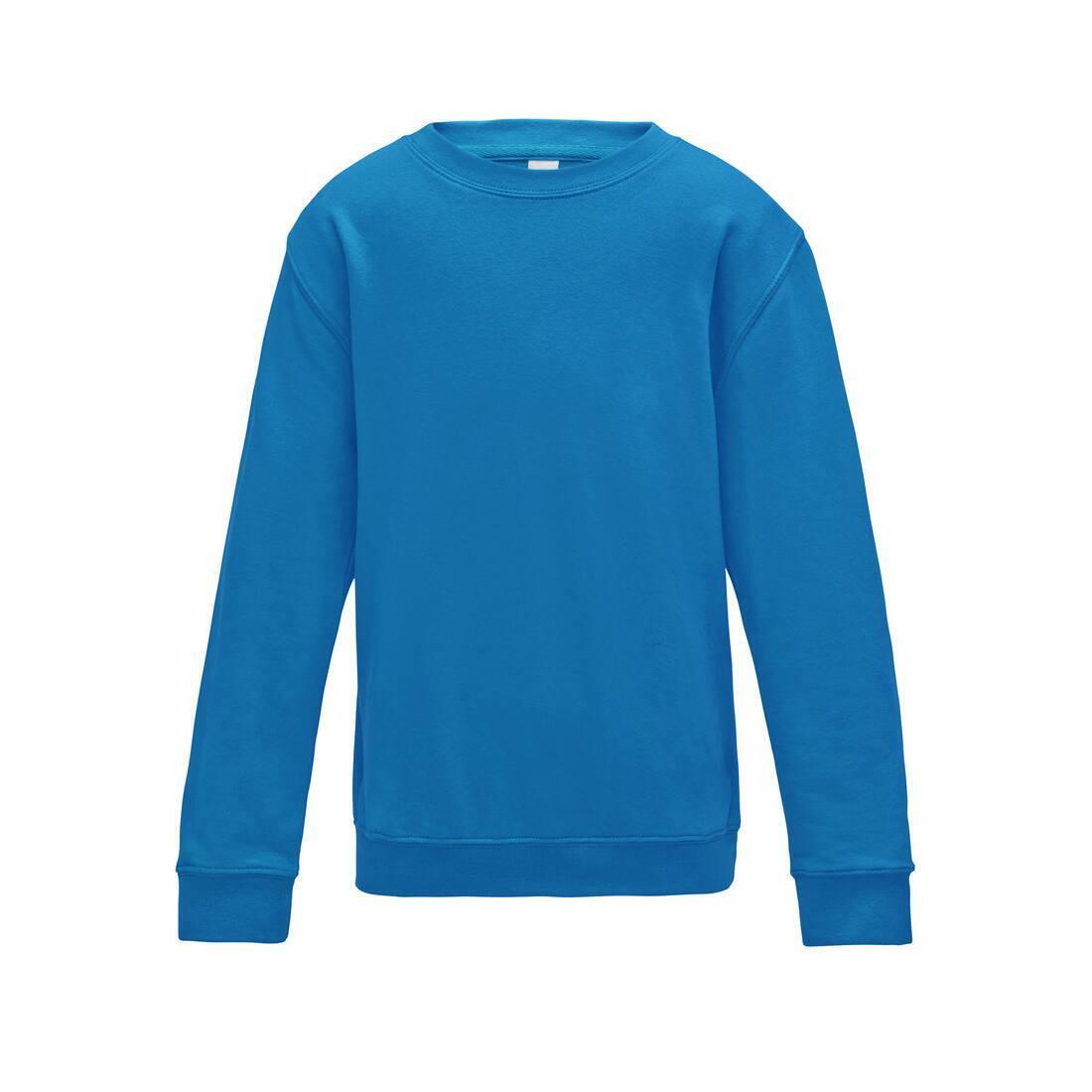 Kinder sweatshirts sapphire blue personaliseer je sweatshirts