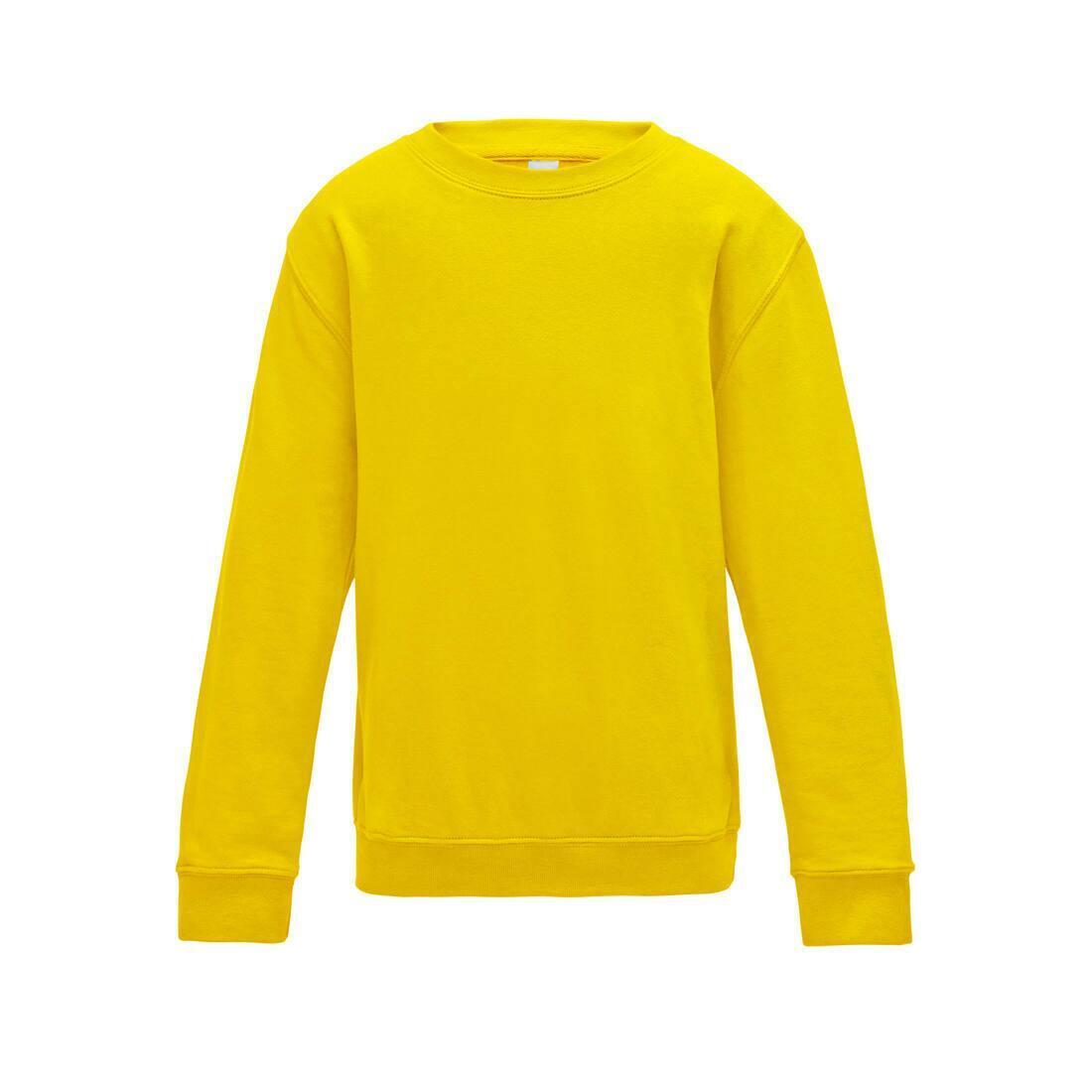 Kinder sweatshirts sun yellow personaliseer je sweatshirts