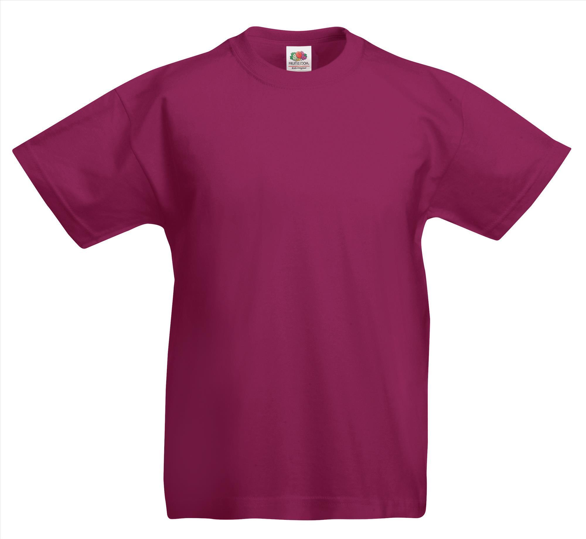 Kinder T-shirt bordeaux te bedrukken te personaliseren korte mouw