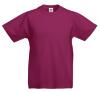 Kinder T-shirt bordeaux te bedrukken te personaliseren korte mouw