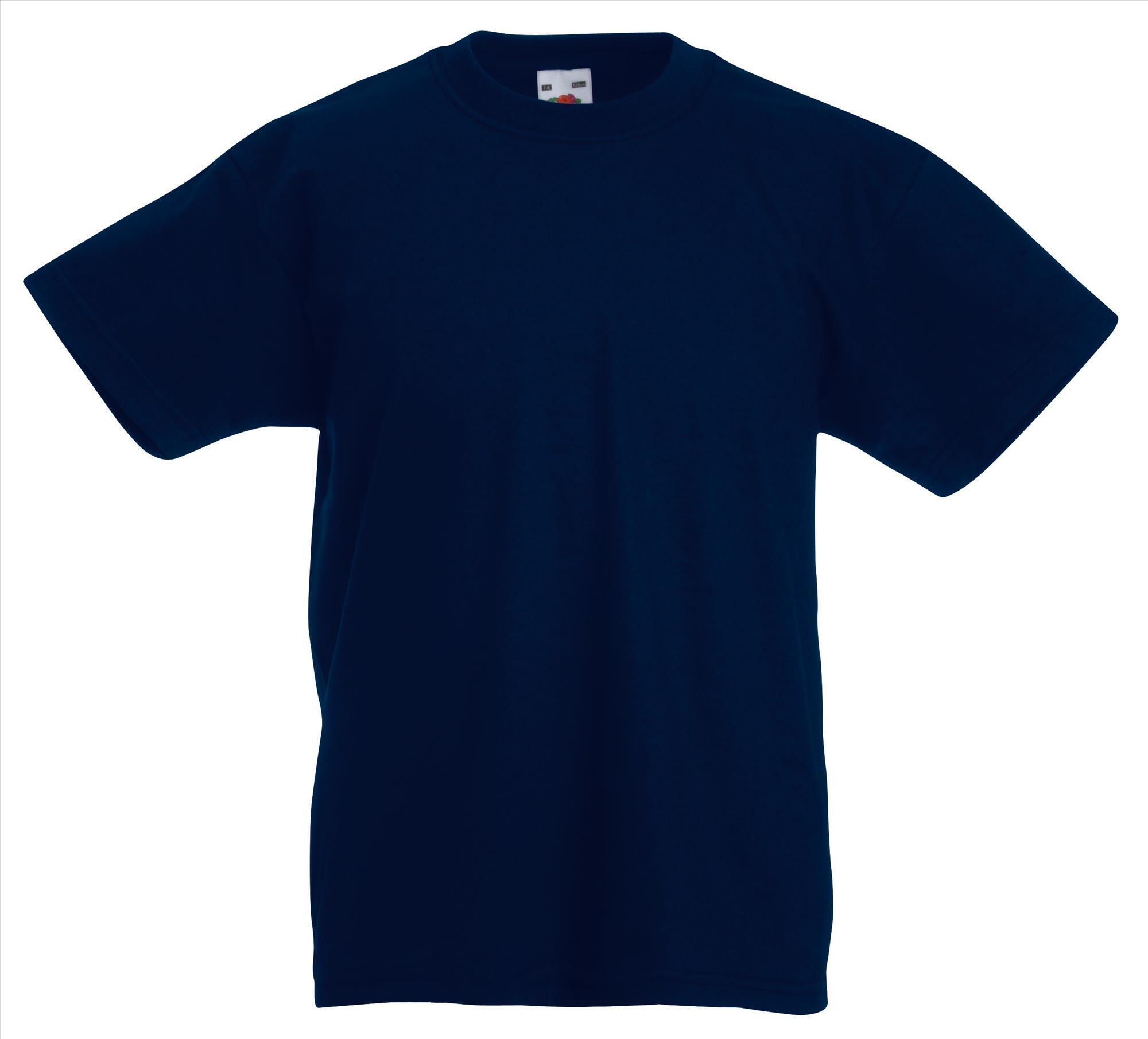 Kinder T-shirt diep Marine blauw te bedrukken te personaliseren korte mouw
