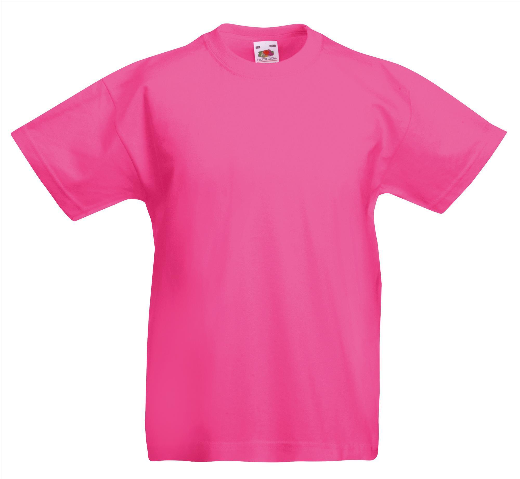 Kinder T-shirt fuchsia te bedrukken te personaliseren korte mouw