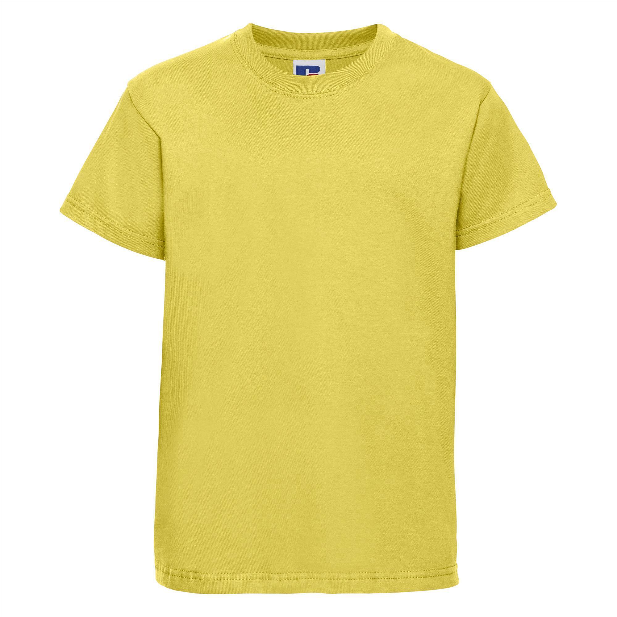 Kinder t-shirt geel te personaliseren bedrukbaar