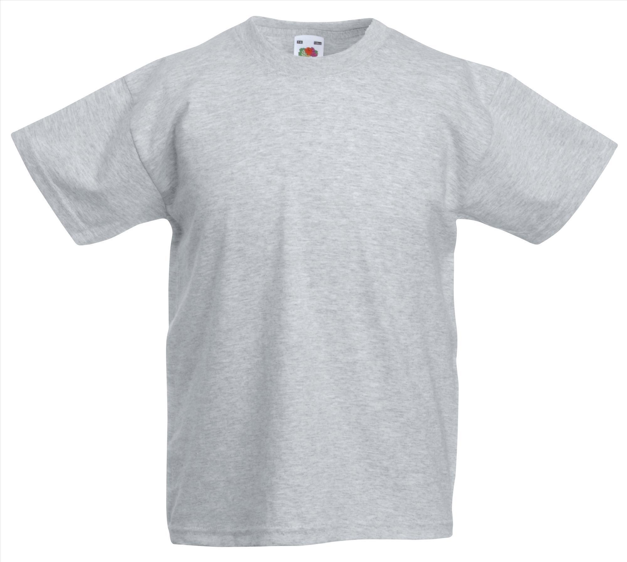 Kinder T-shirt heide grijs te bedrukken te personaliseren korte mouw