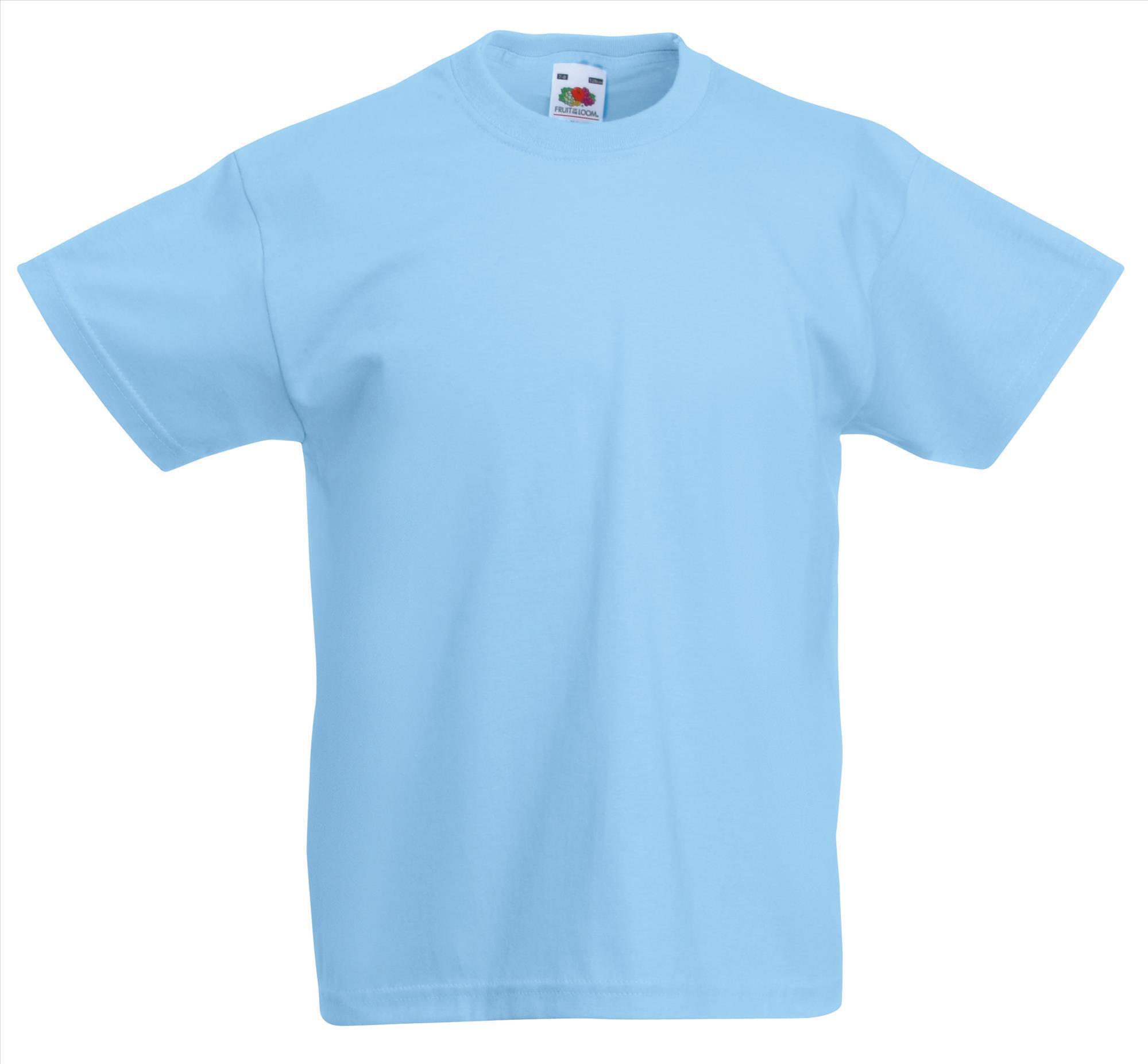 Kinder T-shirt hemelsblauw te bedrukken te personaliseren korte mouw