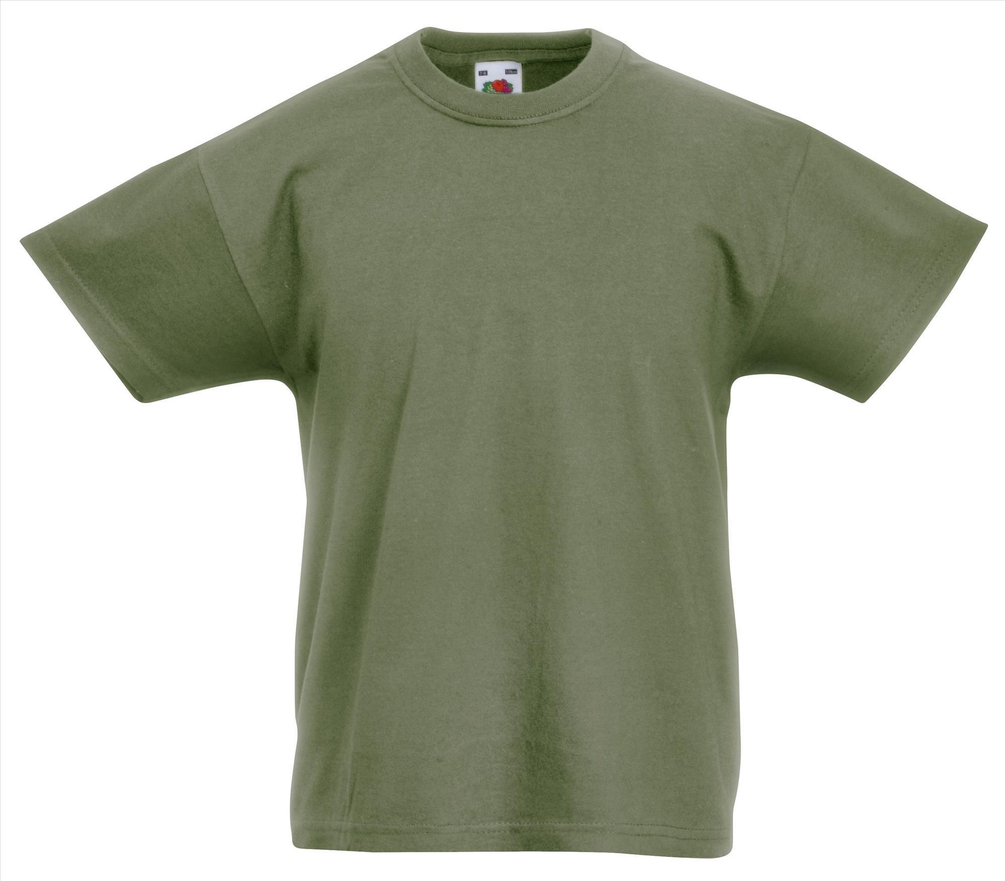 Kinder T-shirt klassieke olijf te bedrukken te personaliseren korte mouw