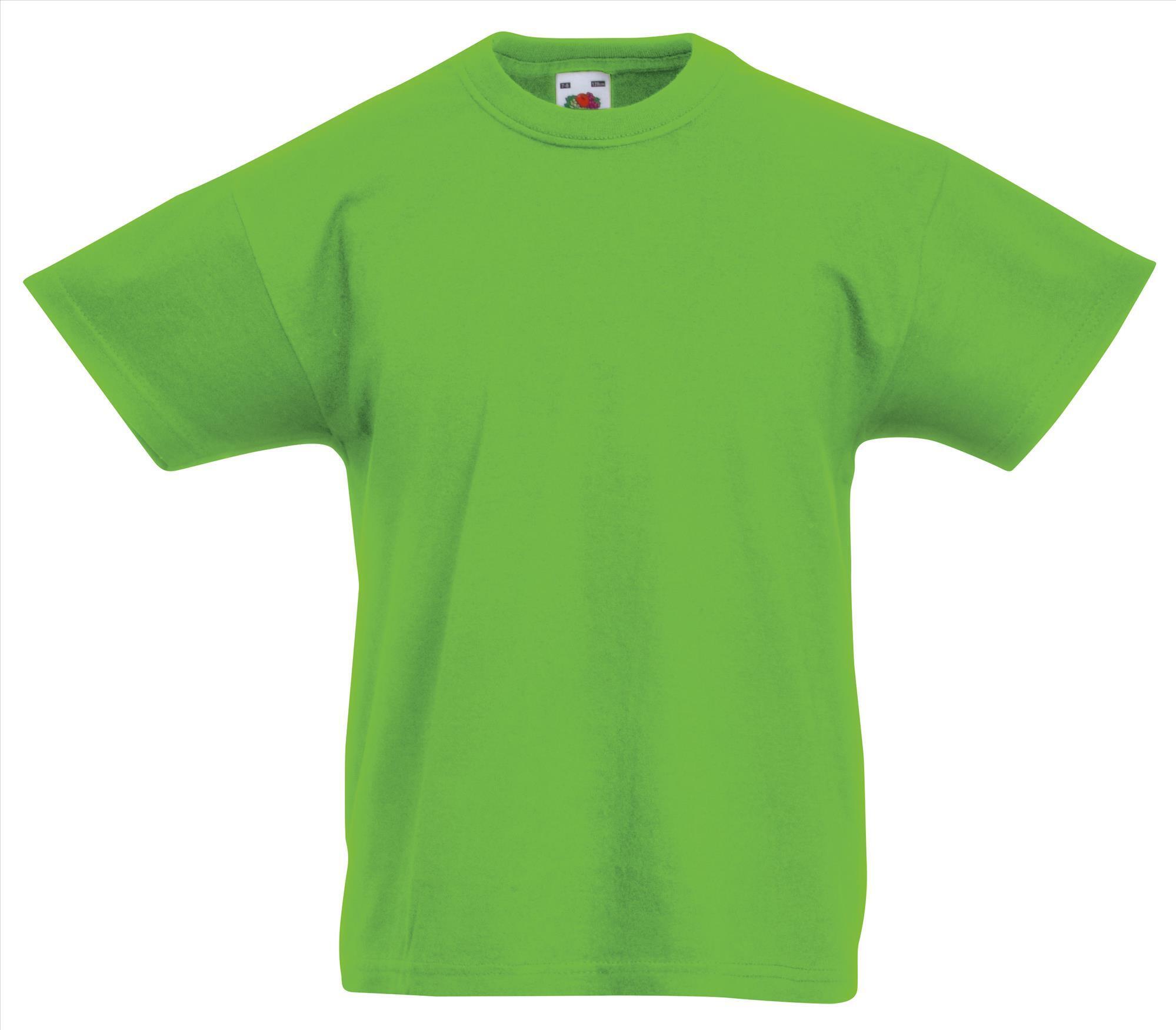 Kinder T-shirt limegroen te bedrukken te personaliseren korte mouw