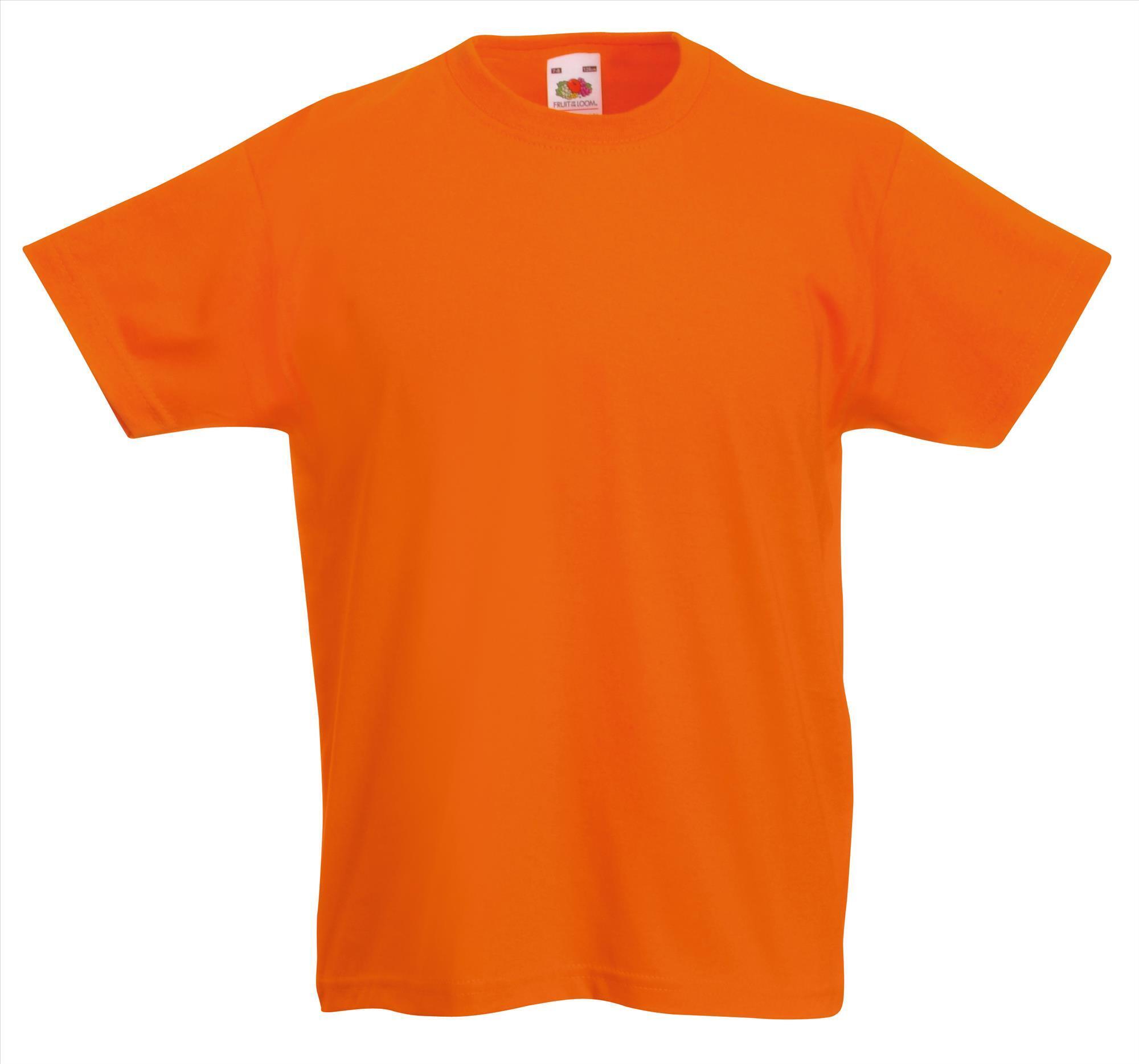 Kinder T-shirt oranje te bedrukken te personaliseren korte mouw