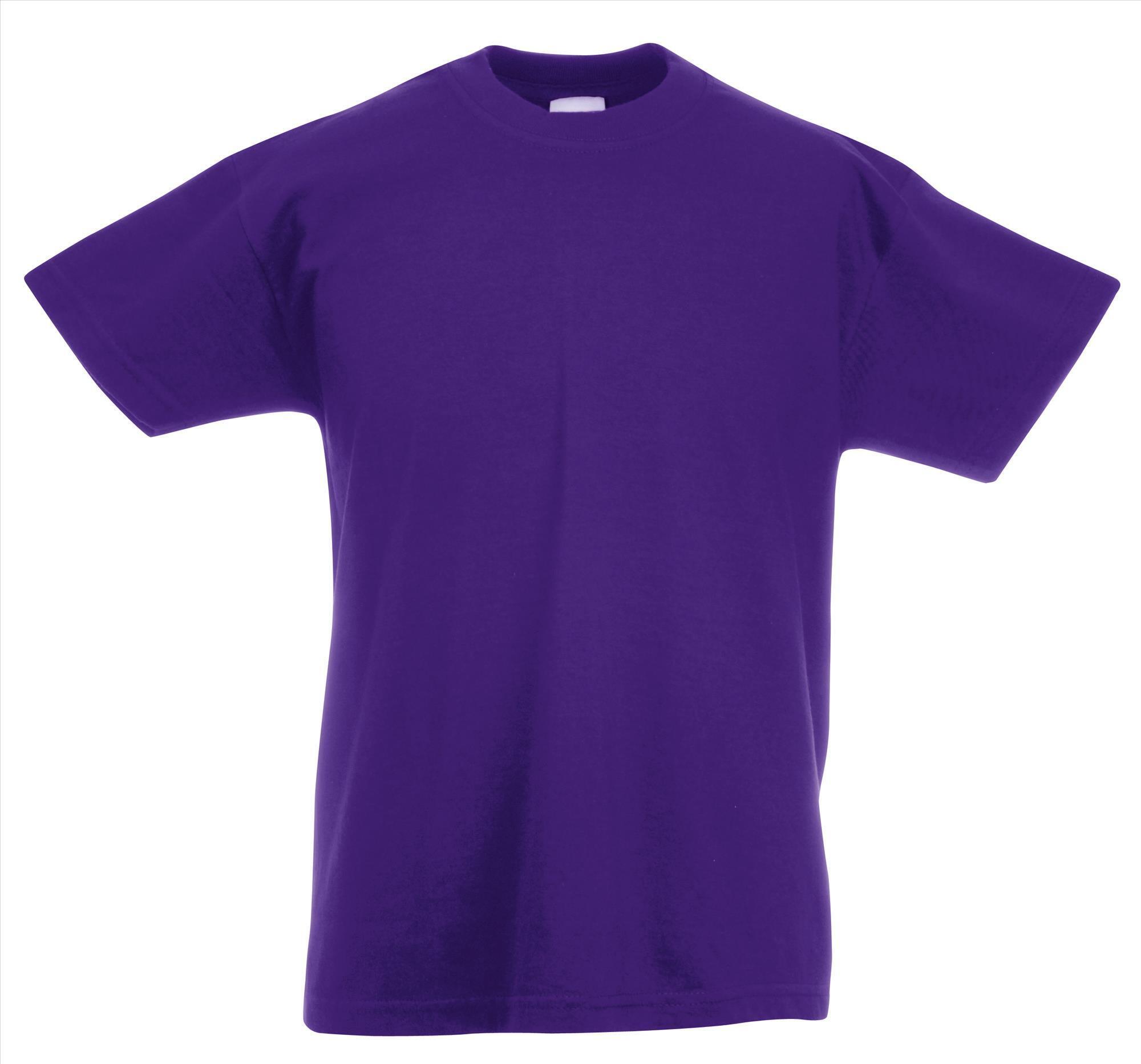 Kinder T-shirt paars te bedrukken te personaliseren korte mouw