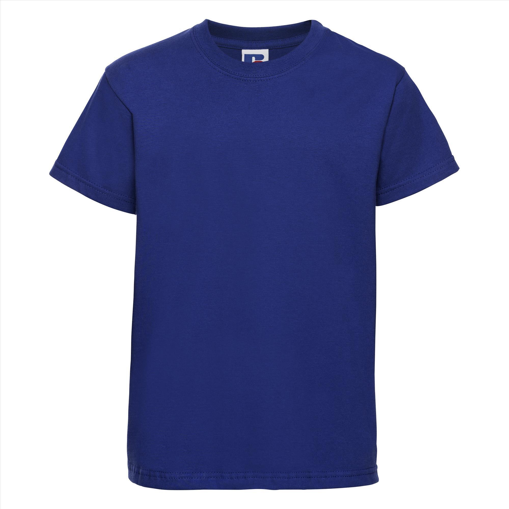 Kinder t-shirt royal blauw te personaliseren bedrukbaar