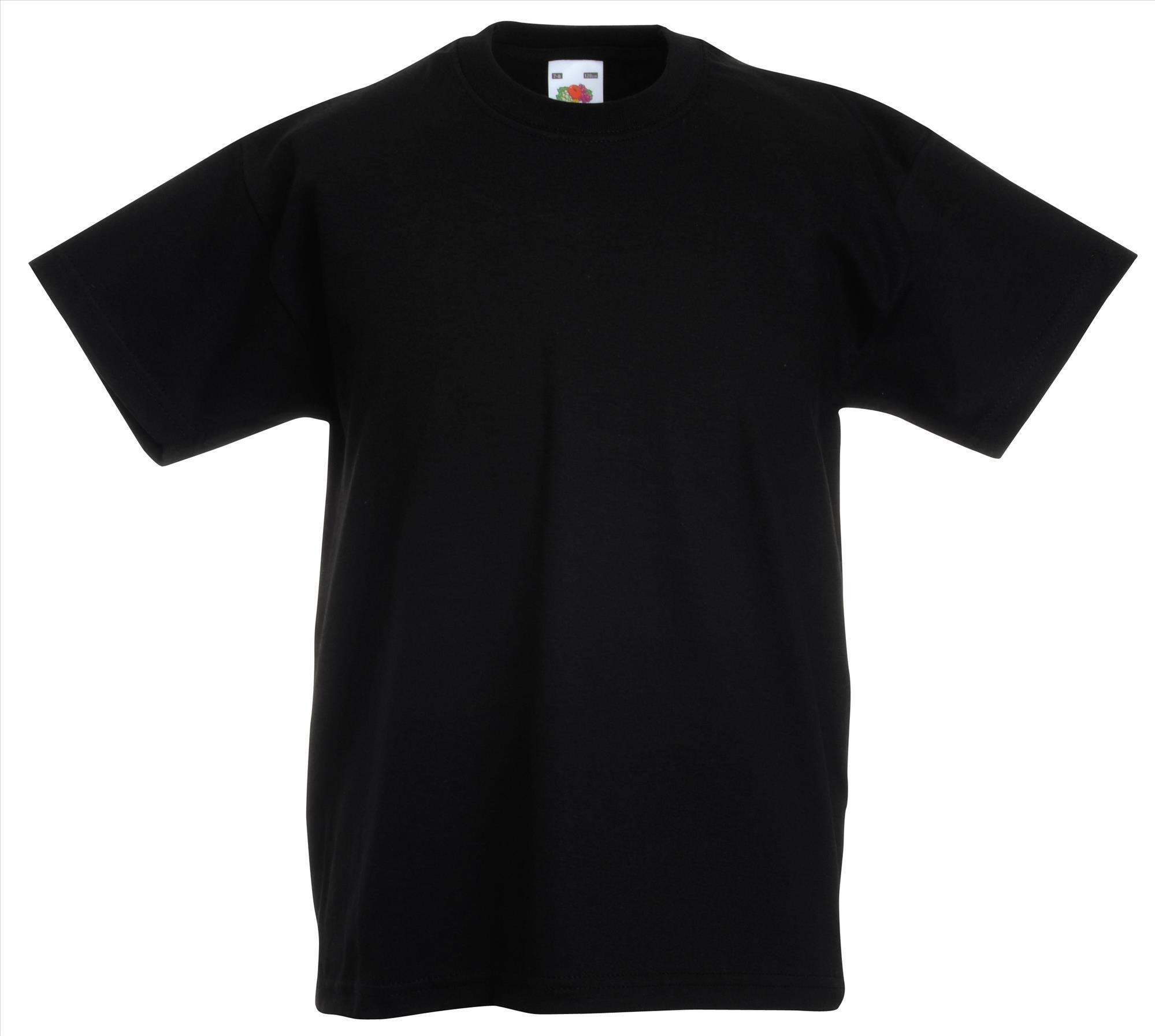 Kinder T-shirt zwart te bedrukken te personaliseren korte mouw