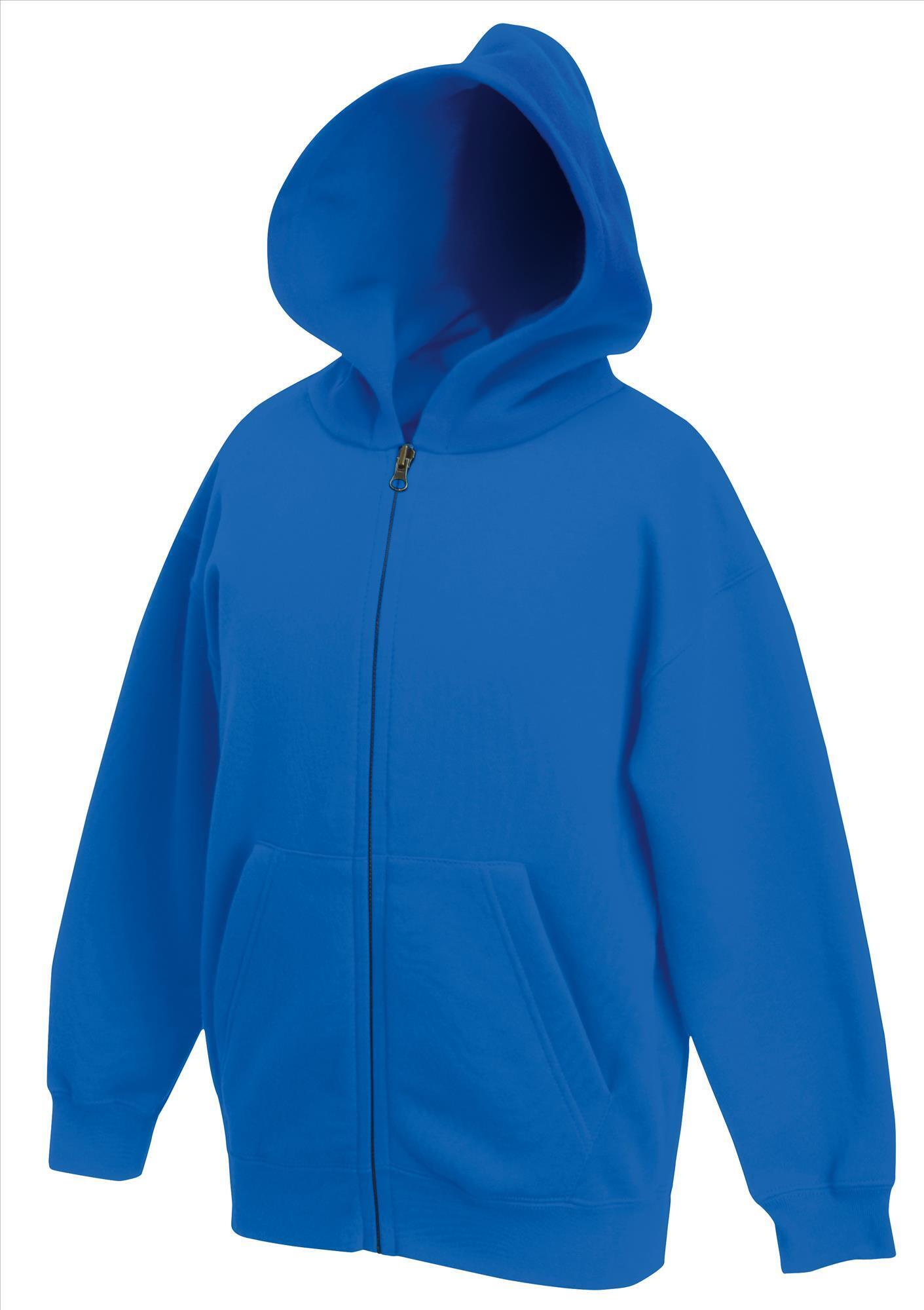 Kinderhoodie royal blauw bedrukbaar met eigen ontwerp te personaliseren