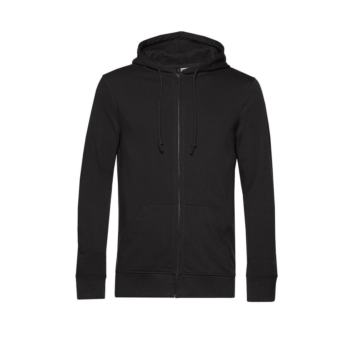 Milieubewuste trendy hoodie black pure voor mannen te personaliseren bedrukken