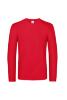 Modern zware kwaliteit heren T-shirt met lange mouwen rood te personaliseren