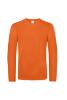 Modern zware kwaliteit heren T-shirt met lange mouwen urban oranje te personaliseren