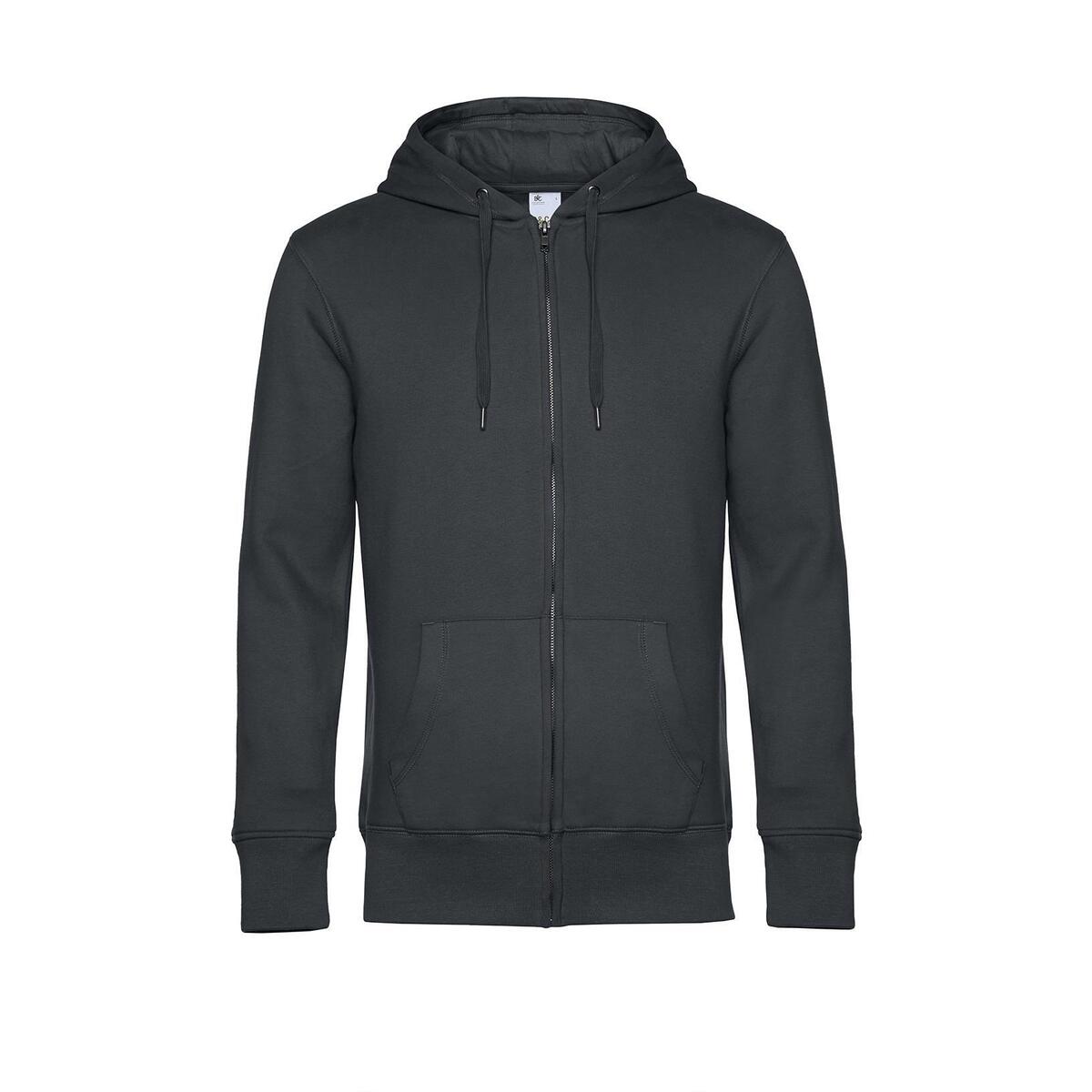 Modieuze hoodie donker grijs voor hem, personaliseren bedrukken hoodie