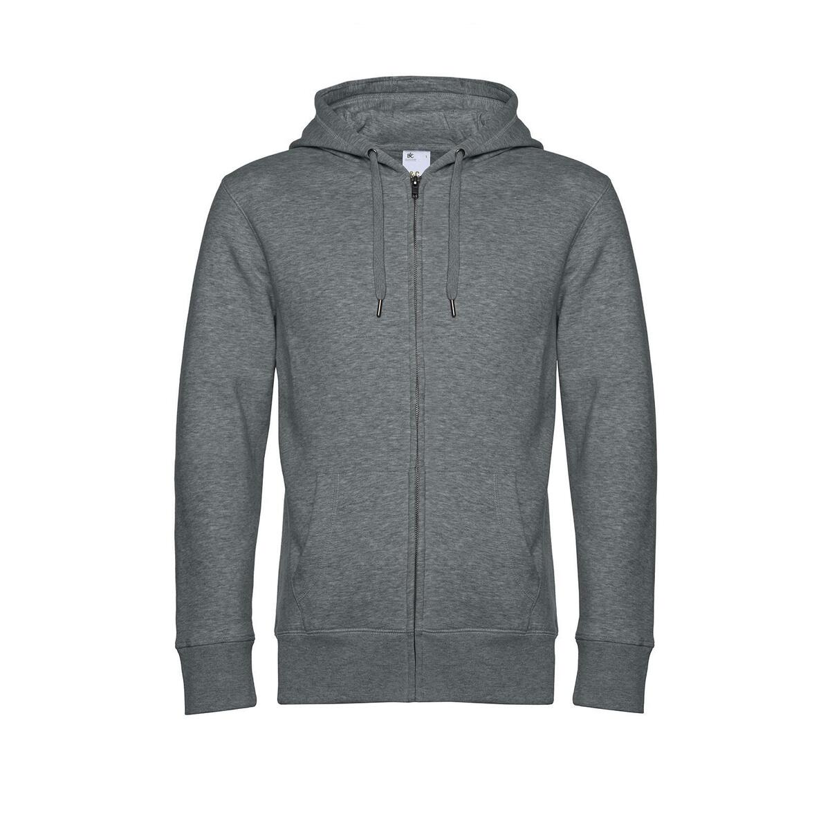 Modieuze hoodie heather grijs voor hem, personaliseren bedrukken hoodie