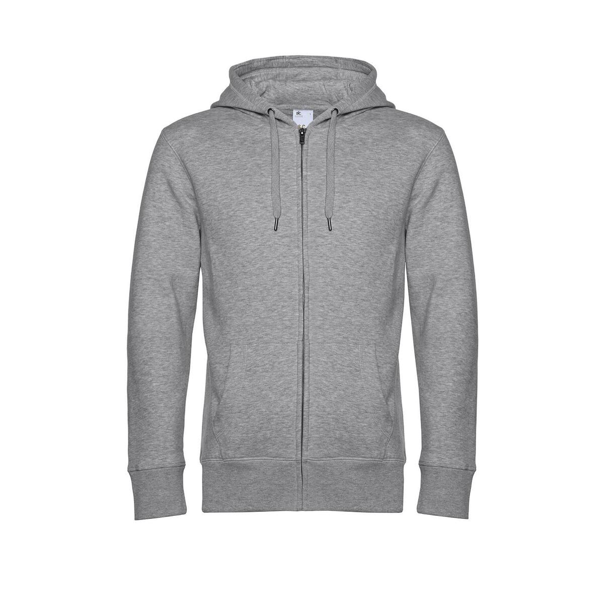 Modieuze hoodie heide grijs voor hem, personaliseren bedrukken hoodie