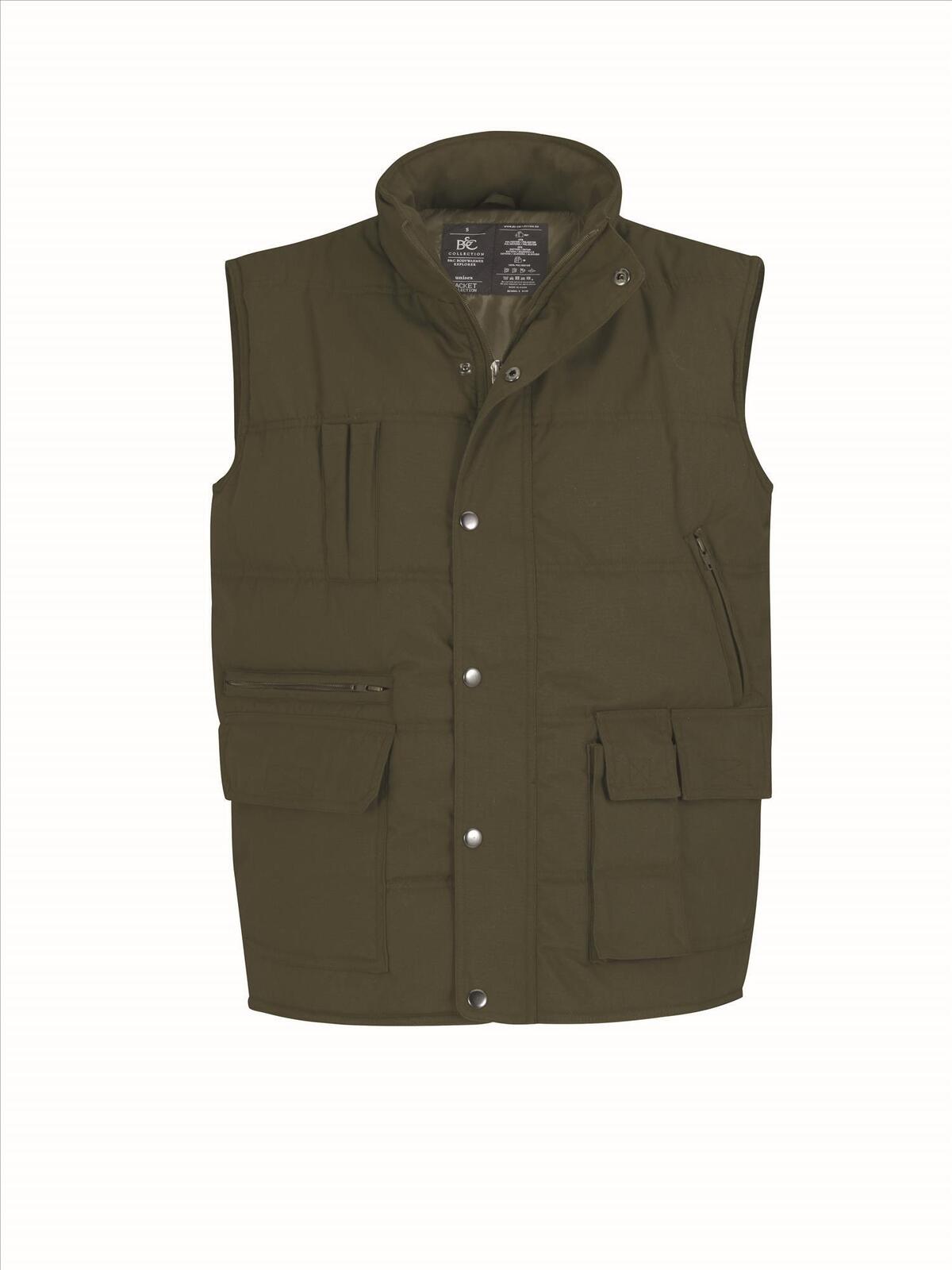 Multifunctionele bodywarmer voor mannen olive