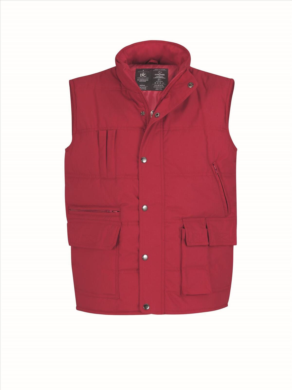 Multifunctionele bodywarmer voor mannen rood