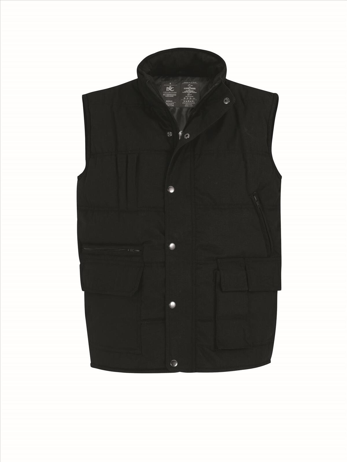 Multifunctionele bodywarmer voor mannen zwart