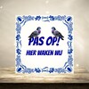 foto 3 Pas wij waken hier tegeltje De duiven waken! tegeltje voor duivenmelker