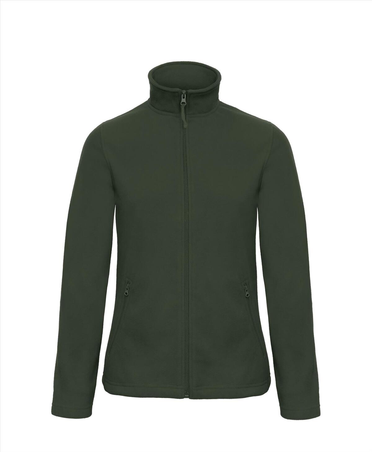 Pluisvrije micro fleece jas bos groen dames bedrukbaar