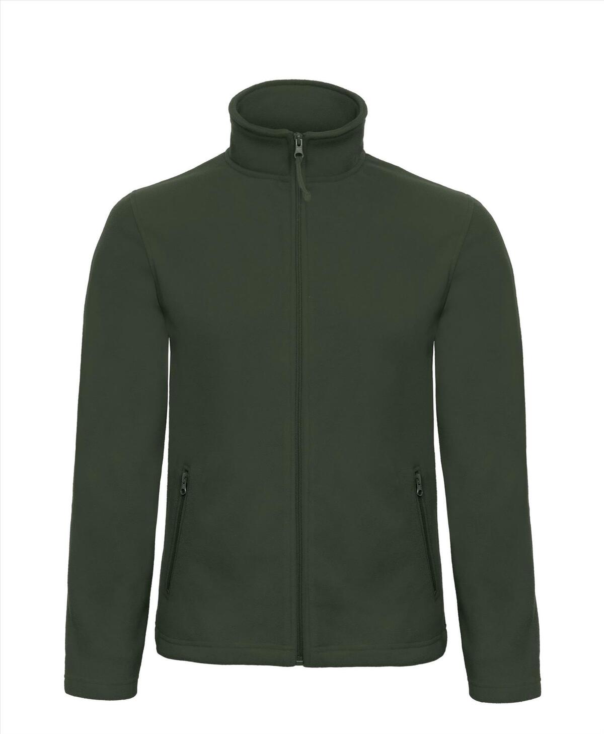 Pluisvrije micro fleece jas bos groen heren model