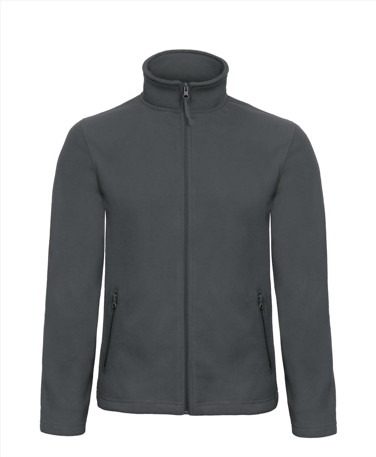 Pluisvrije micro fleece jas donkergrijs heren model