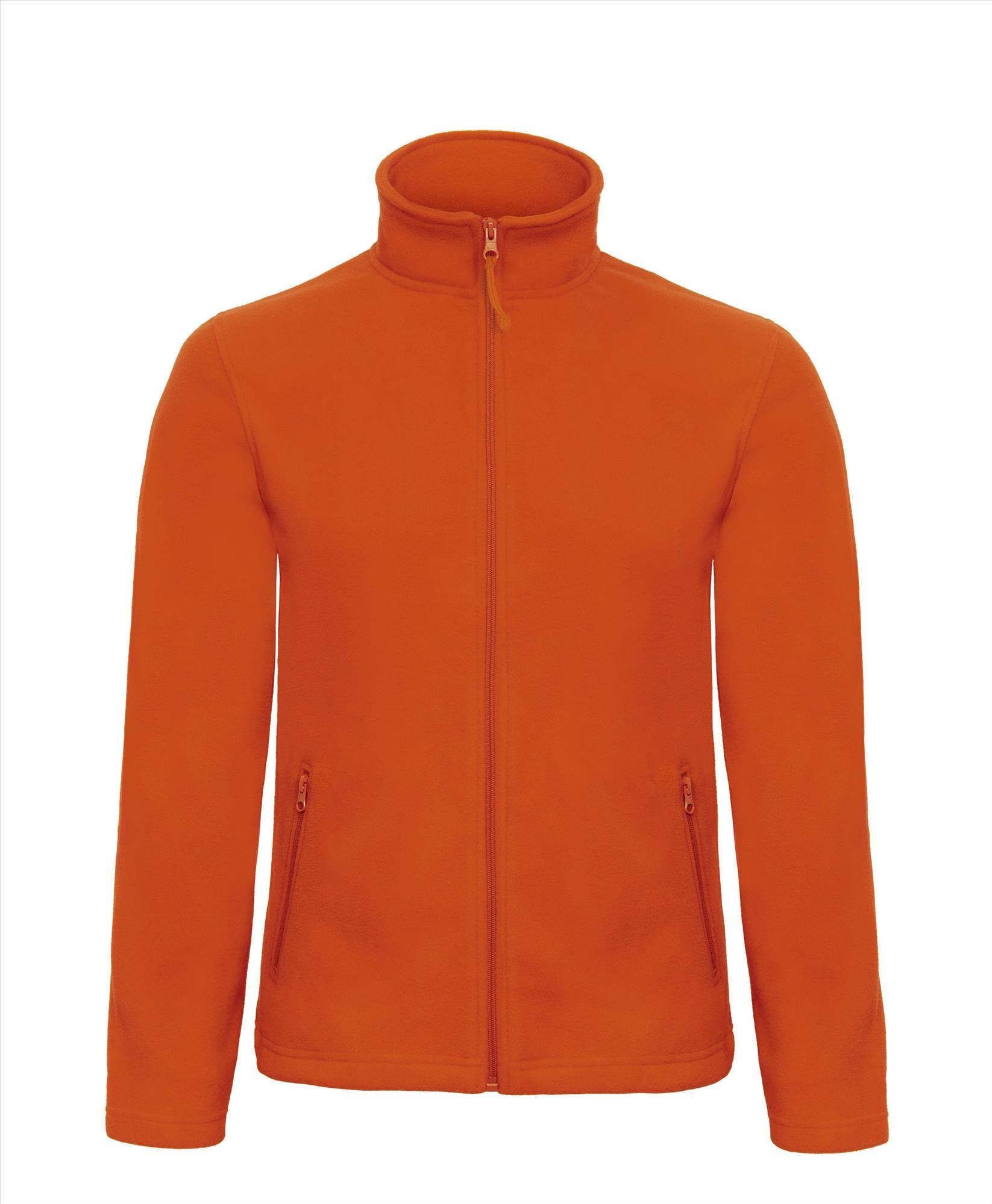 Pluisvrije micro fleece jas pumpkin orange heren model
