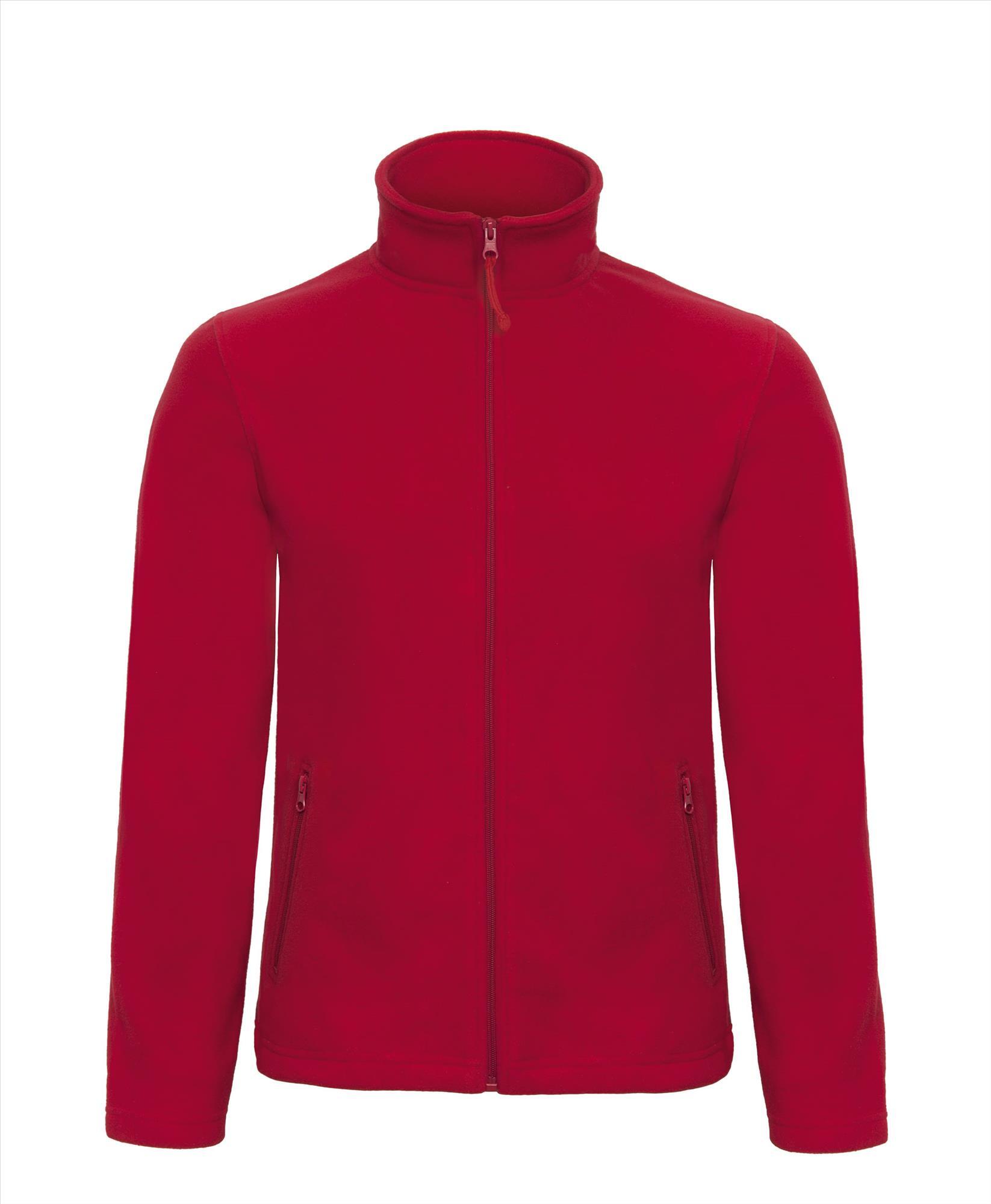 Pluisvrije micro fleece jas rood heren model