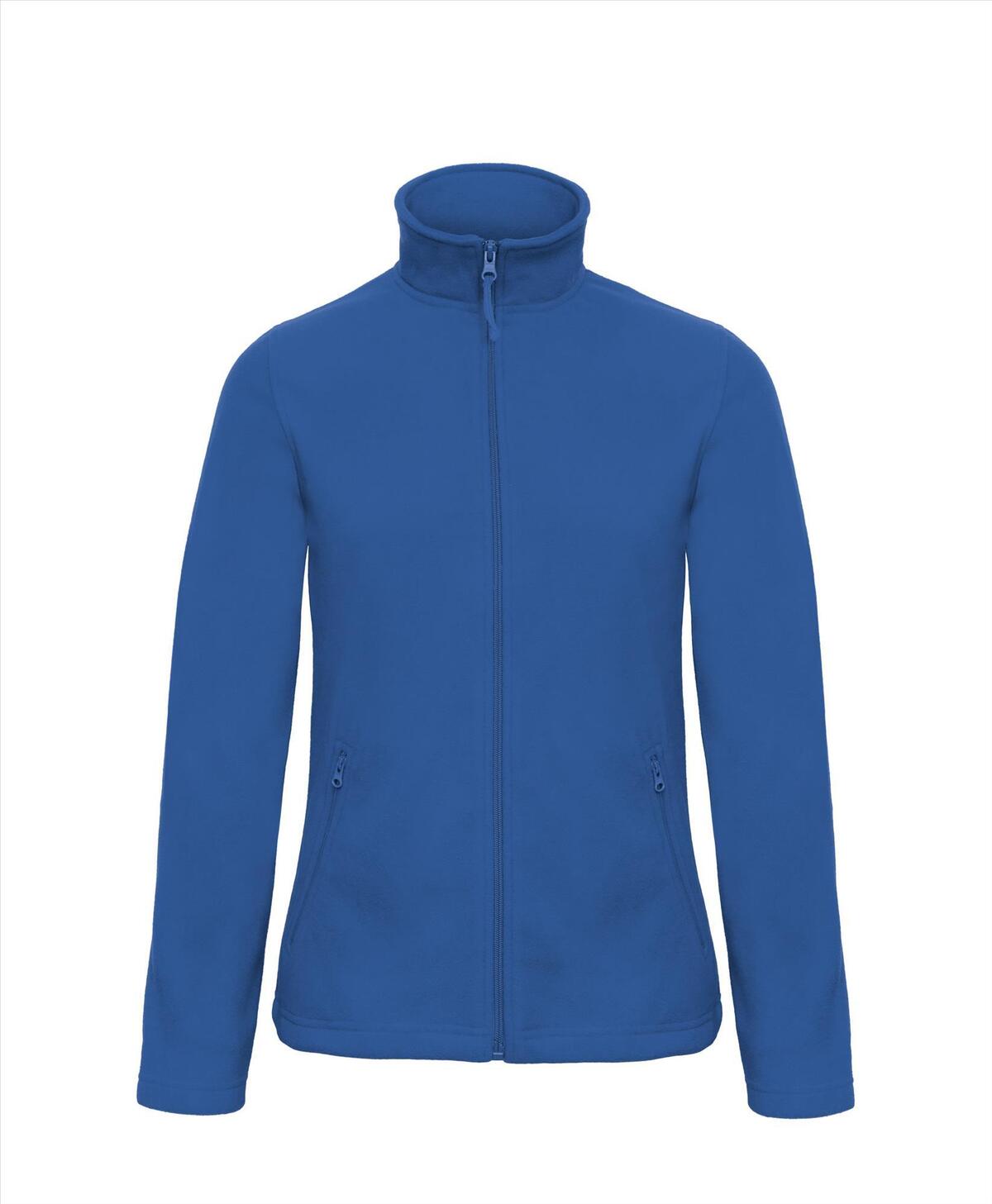 Pluisvrije micro fleece jas royal blauw dames bedrukbaar