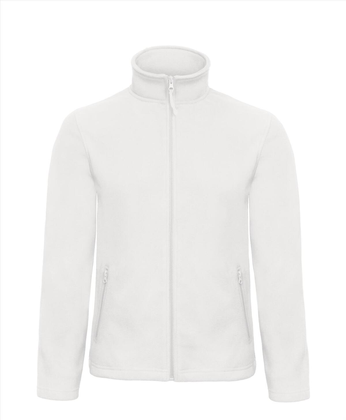 Pluisvrije micro fleece jas wit heren model